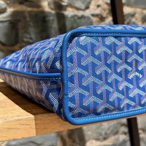 Goyard Blue Goyardine Mini Anjou Shoulder Bag - Picture 6 of 16